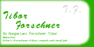 tibor forschner business card